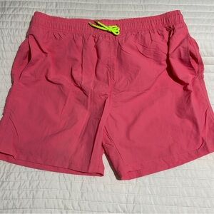 SILKWORLD Men's Swim Trunks Quick Dry Beach Shorts w/ Pockets Dark Pink XXL New